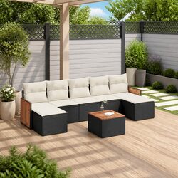 Garden Sofa Set 8 Piece Outdoor Furniture Patio Sectional with Cushions Storage