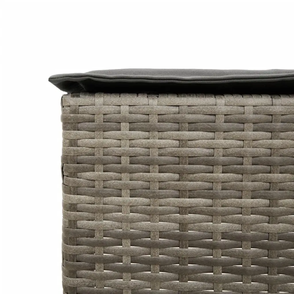 Garden Bar Set 5 Piece Outdoor Furniture with Cushions Grey Patio Seating