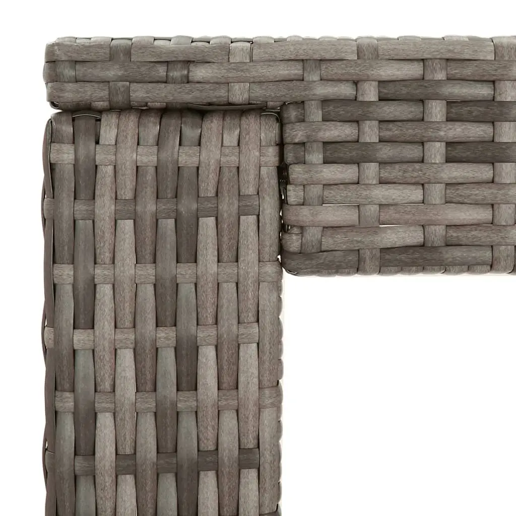 Garden Bar Set 5 Piece Outdoor Furniture Grey Poly Rattan with Cushions