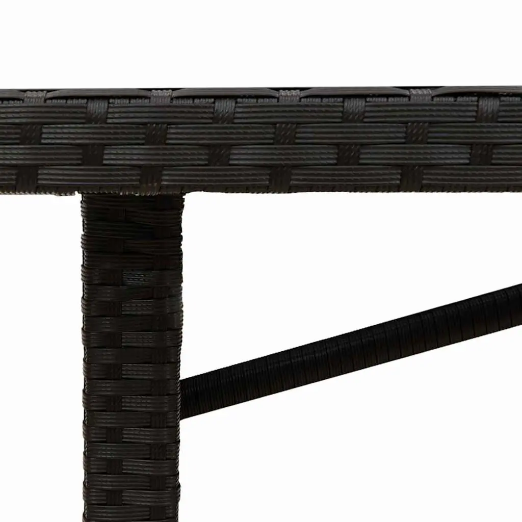 Garden Dining Set 9 Piece Outdoor Furniture Table Chairs Cushion Black