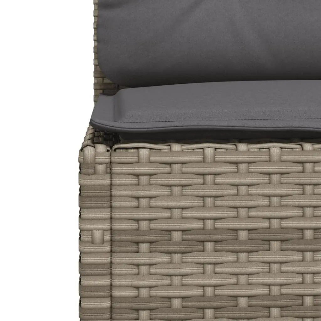 6 Piece Garden Sofa Set Outdoor Furniture Patio Seating Grey with Cushions