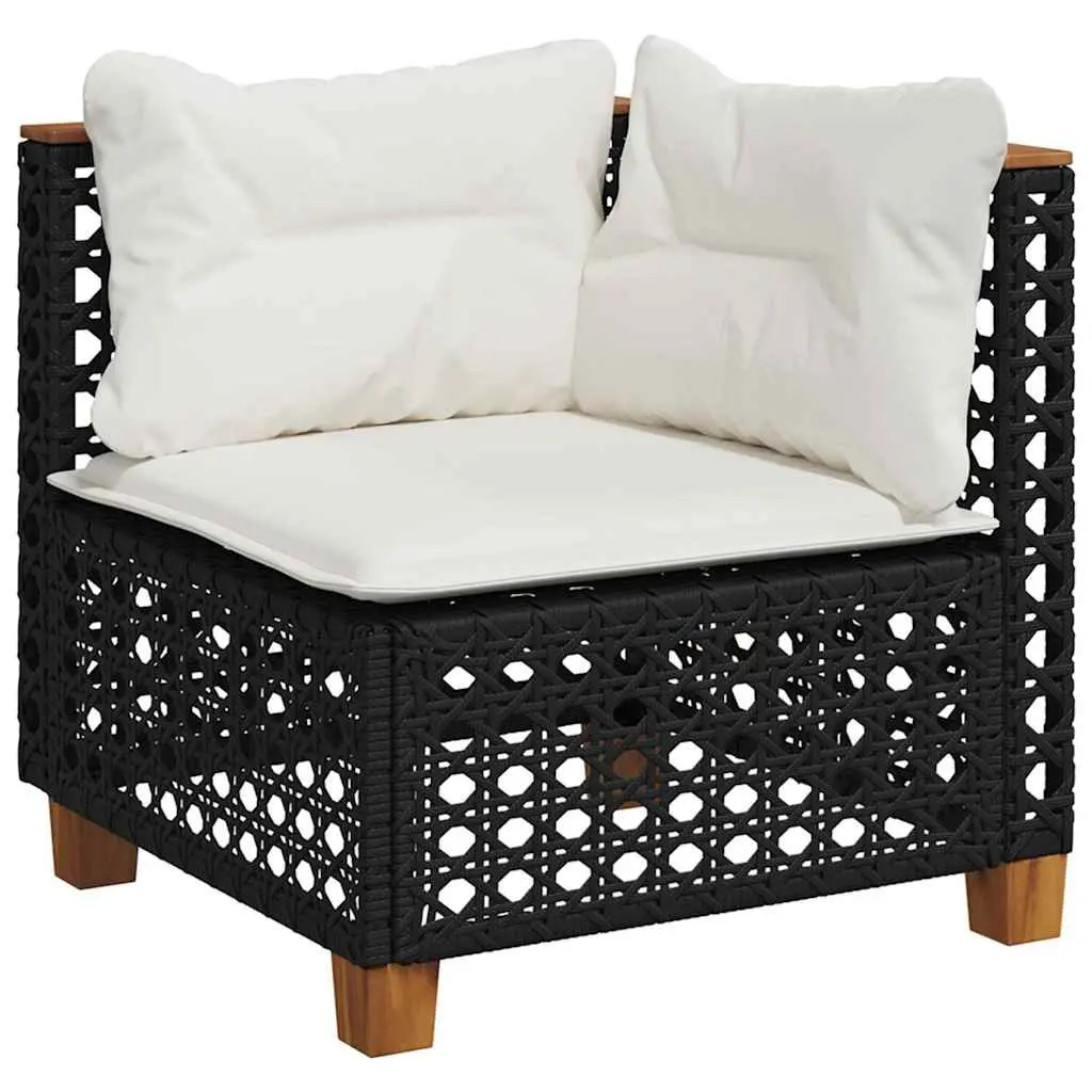 7 Piece Garden Sofa Set Outdoor Patio Furniture with Cushions Black
