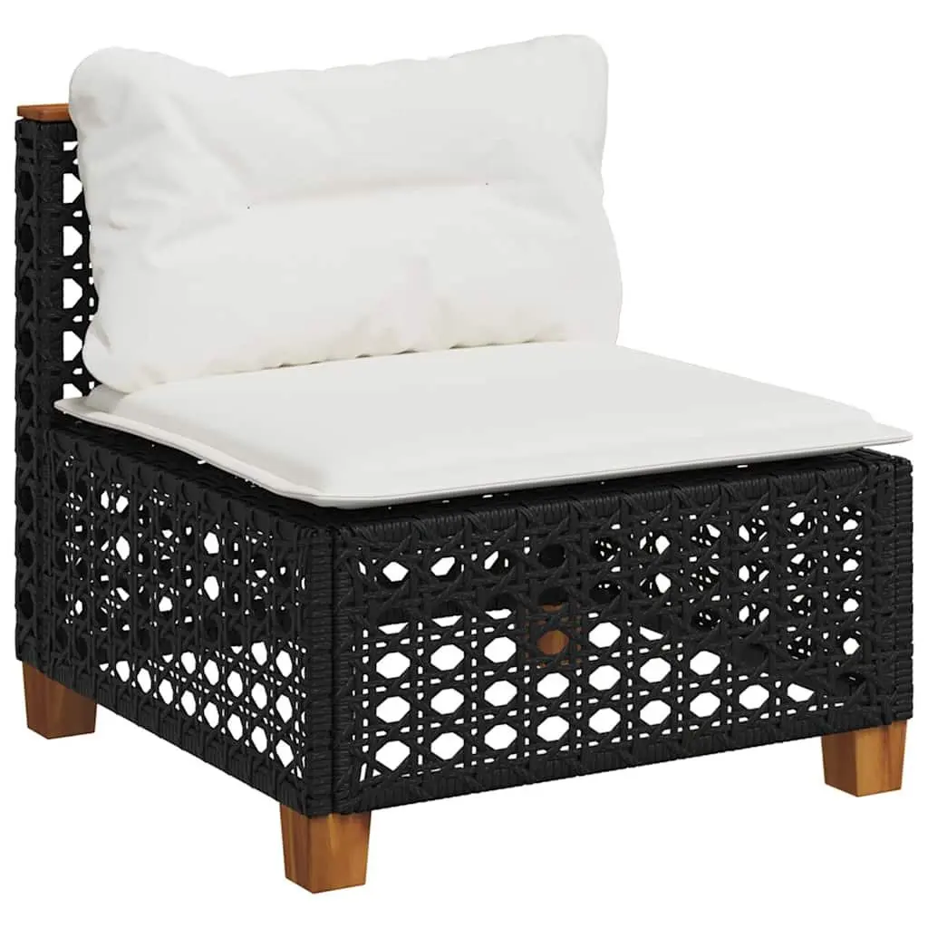 7 Piece Garden Sofa Set Outdoor Patio Furniture with Cushions Black