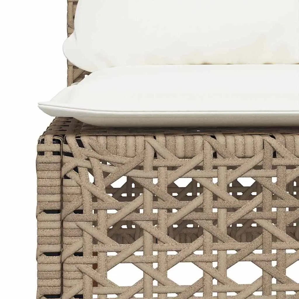 7-Piece Garden Sofa Set with Cushions Beige Outdoor Furniture Patio Lounge