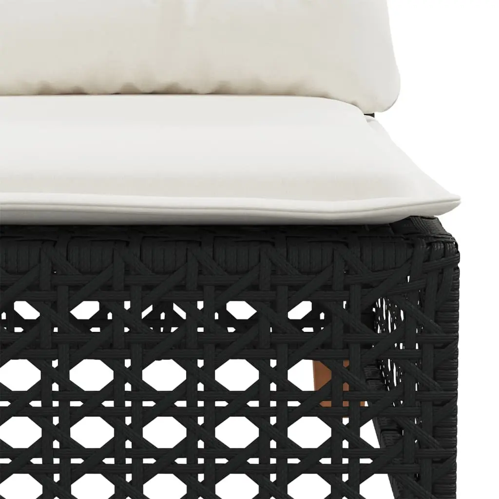 Outdoor Garden Sofa Set 10 Piece Patio Furniture with Cushions Black Modular