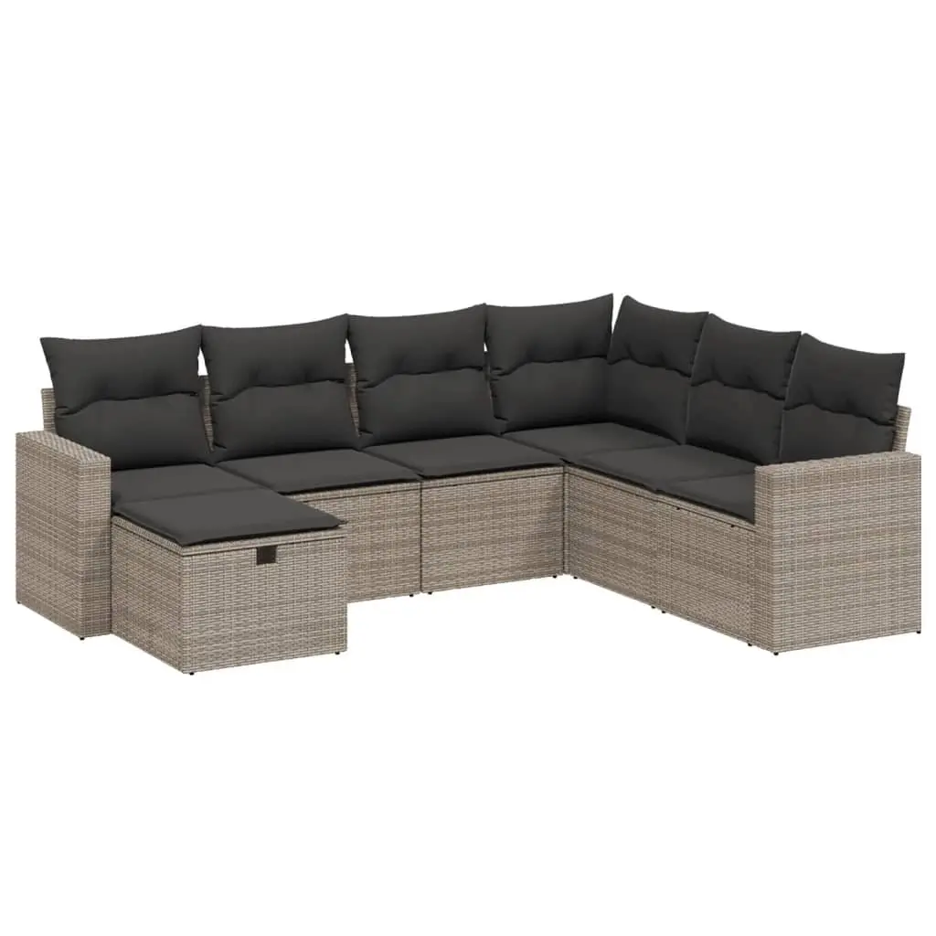 7 Piece Garden Sofa Set Outdoor Furniture Patio Sectional Lounge with Cushions
