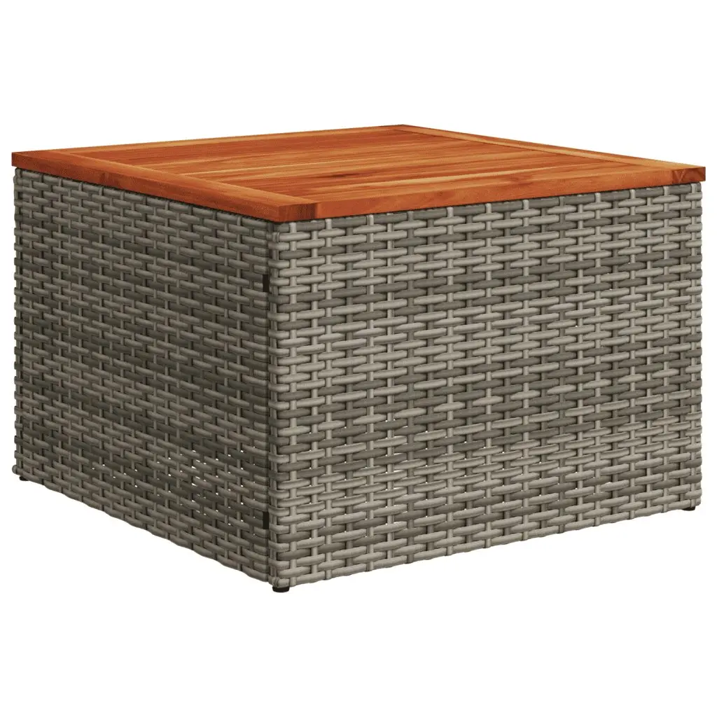 7 Piece Garden Sofa Set Outdoor Furniture with Cushions Grey Poly Rattan Patio