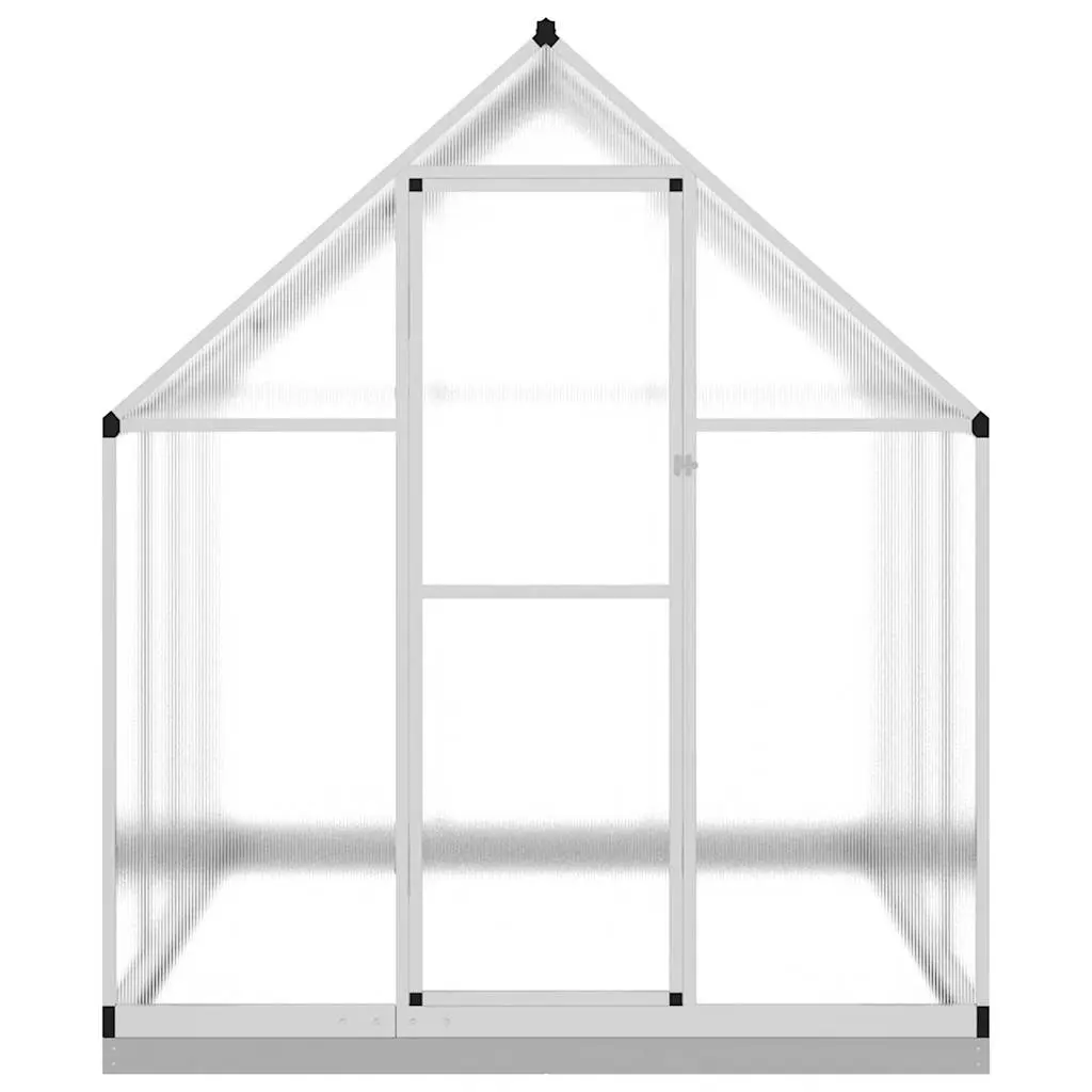 Greenhouse with Base Frame Silver 224x169x202cm Walk-in Garden Polycarbonate