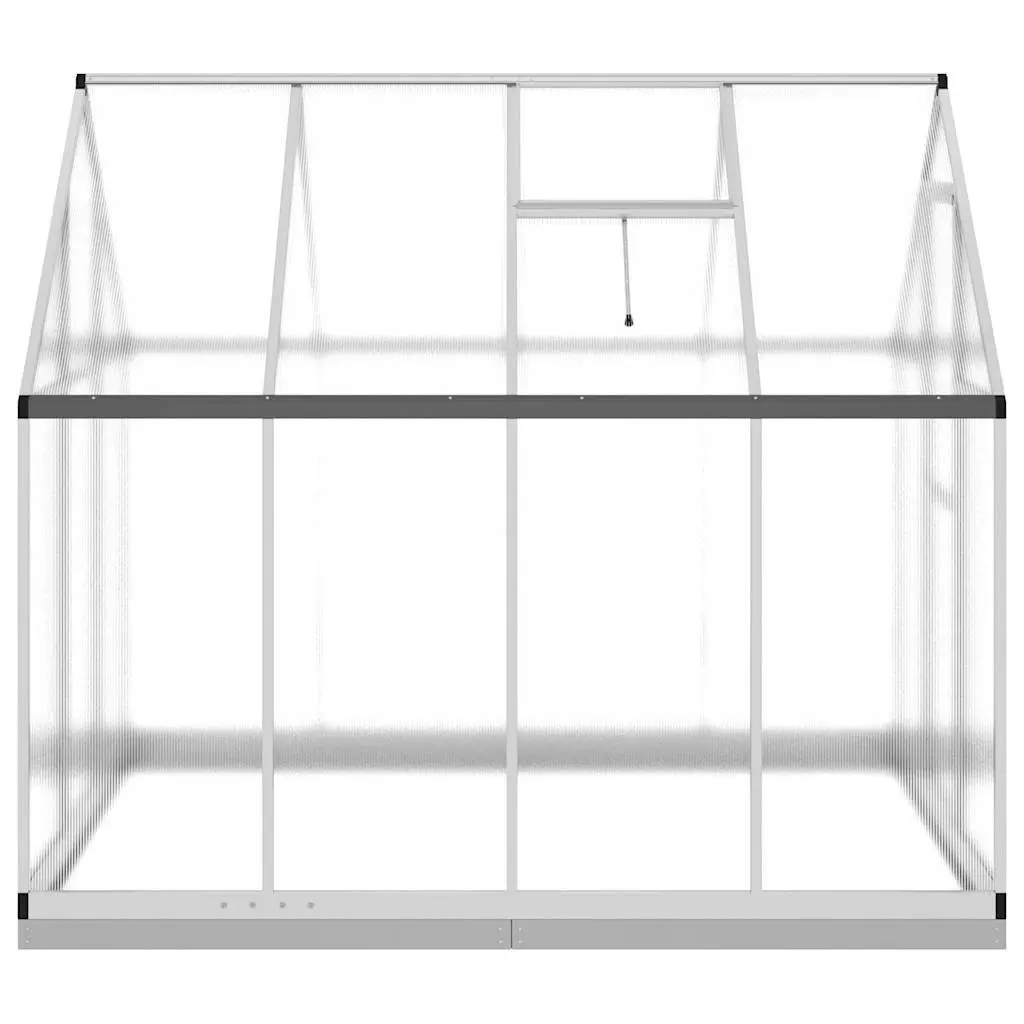Greenhouse with Base Frame Silver 224x169x202cm Walk-in Garden Polycarbonate