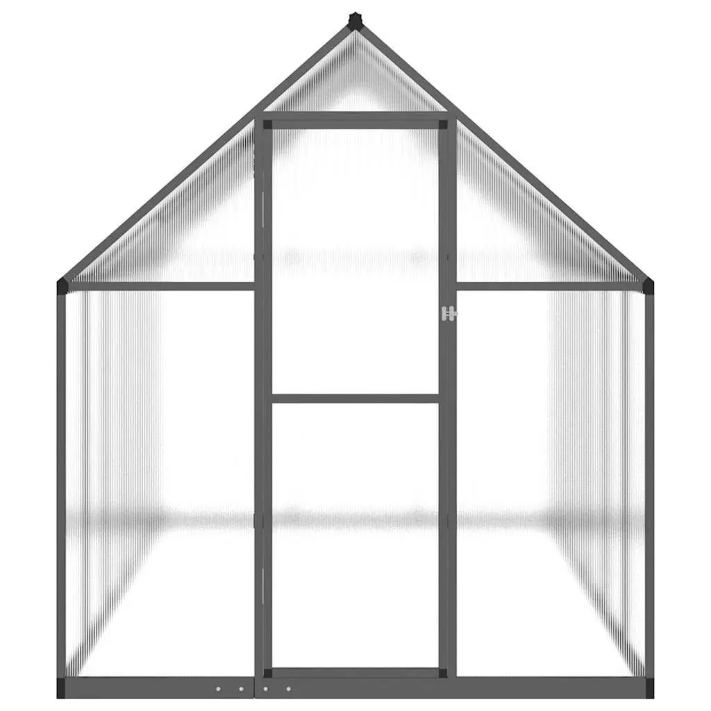 Walk-In Greenhouse Aluminium Frame UV-Resistant Polycarbonate 334x169x195cm Anthracite