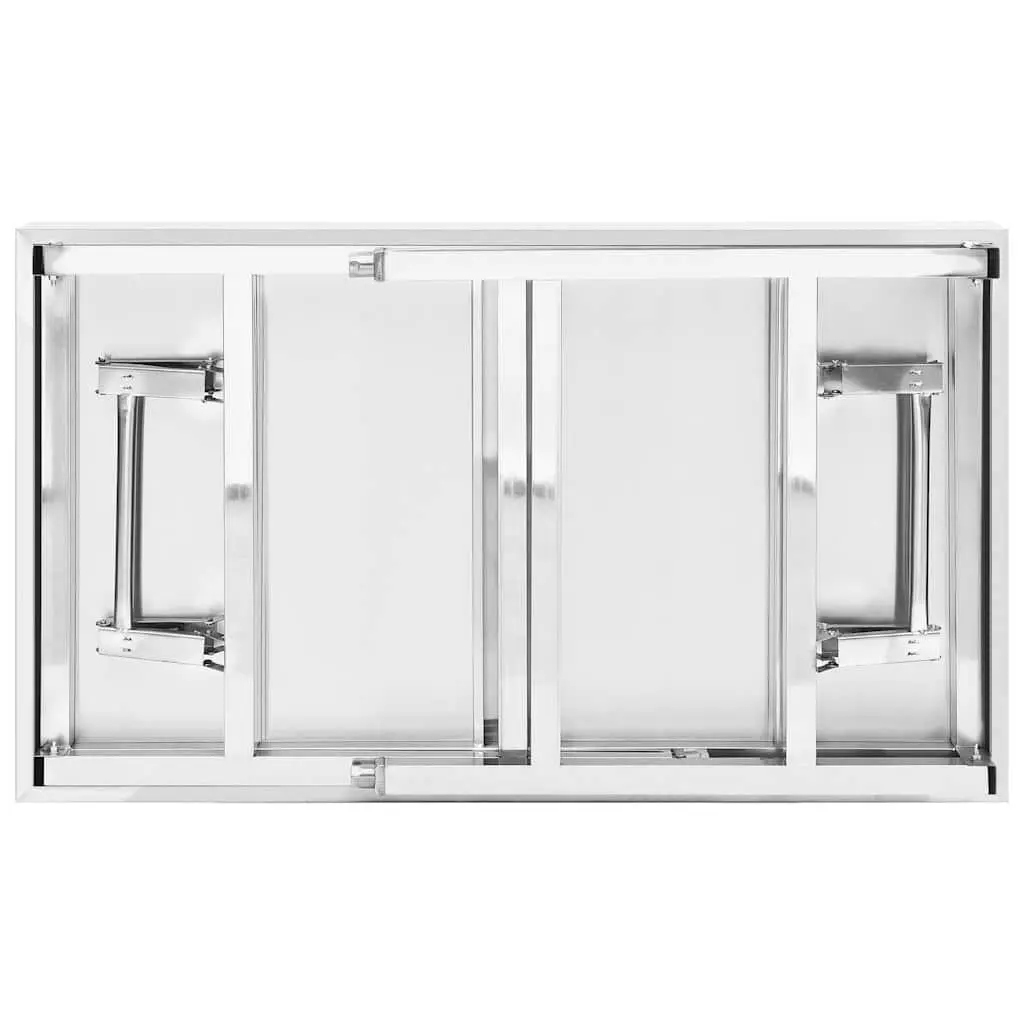 Stainless Steel Folding Work Table 100x60x80cm Commercial Kitchen Prep Workbench
