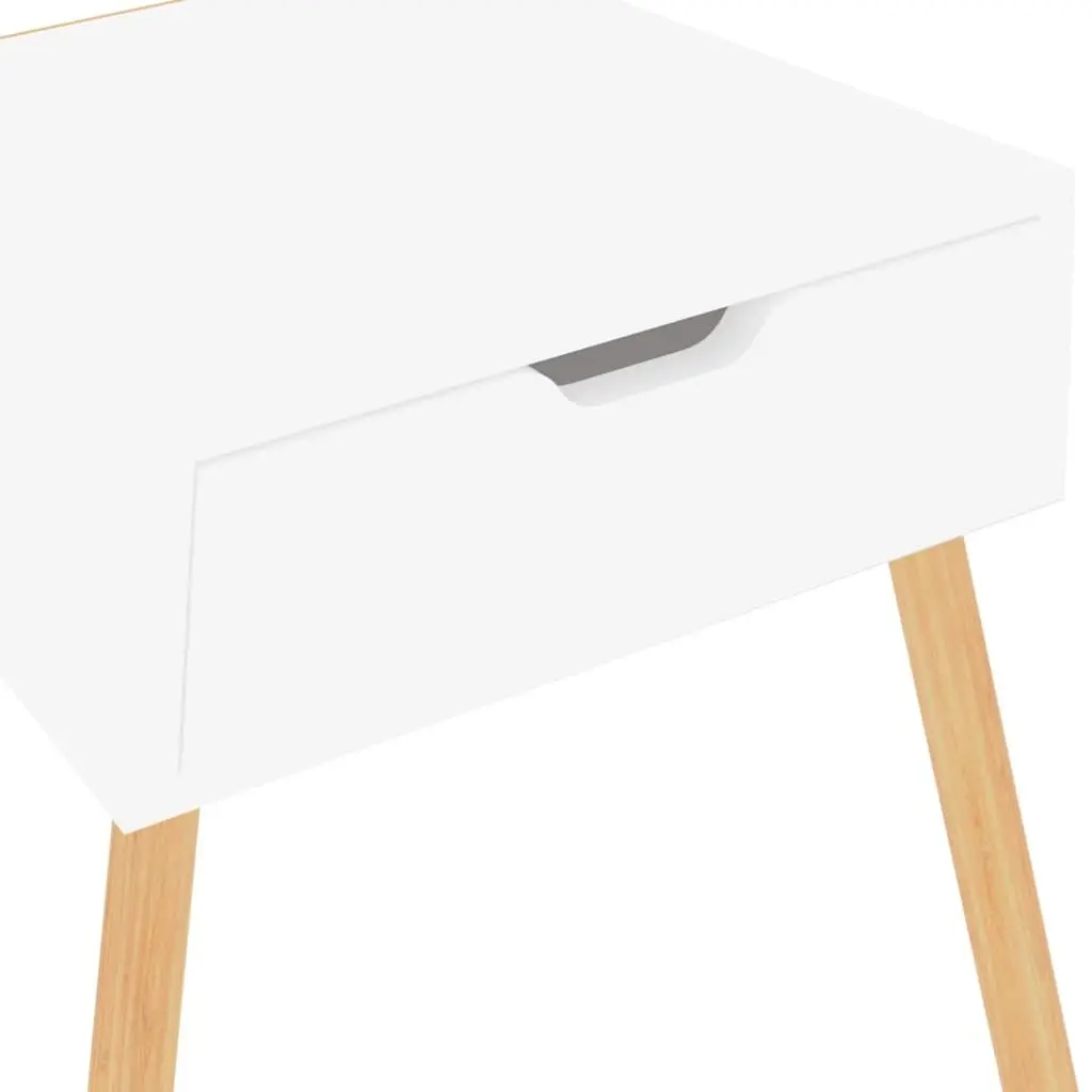 Bedside Cabinets Modern Storage 40x40x56 cm White 2 Piece