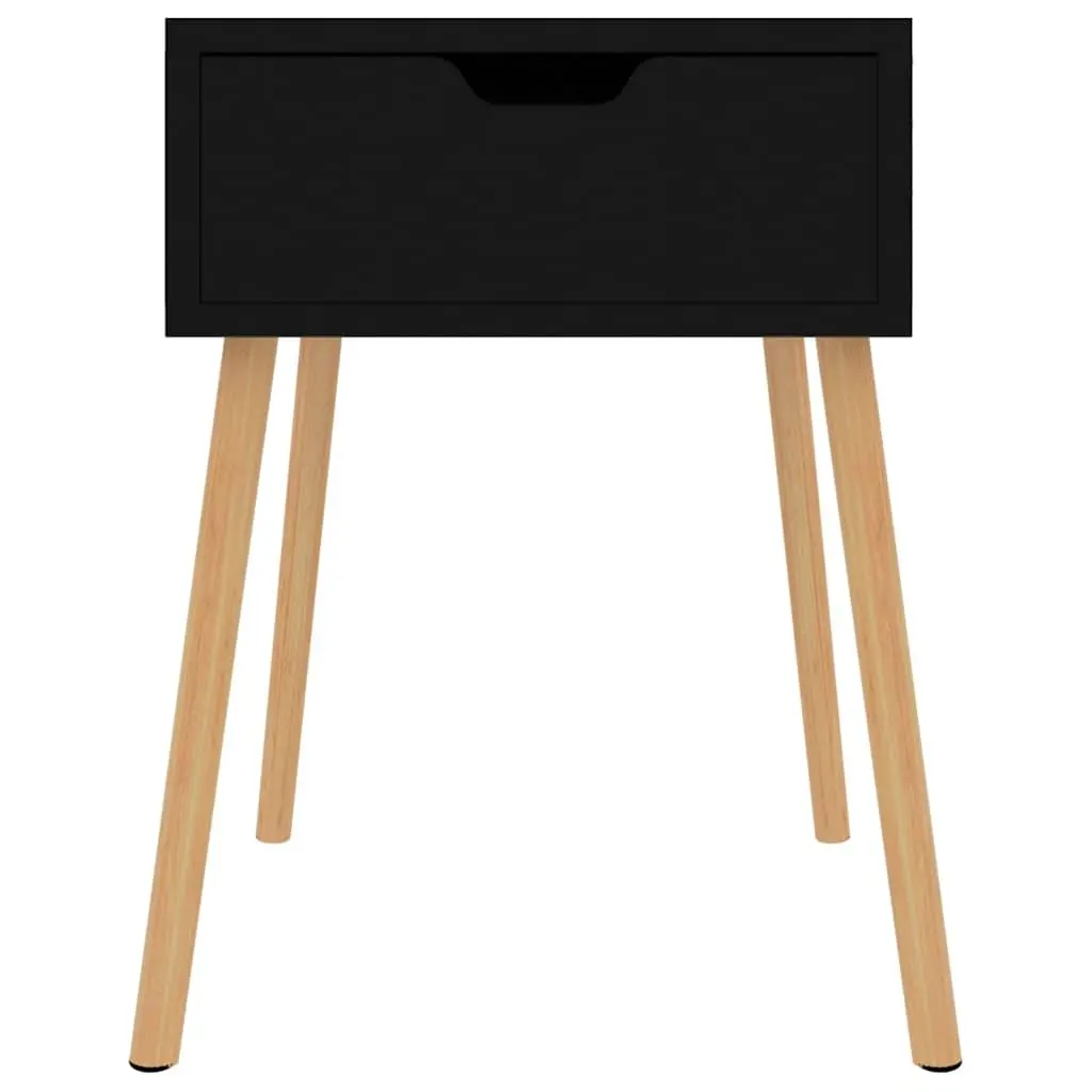 Bedside Cabinet Modern Engineered Wood 40x40x56 cm Black