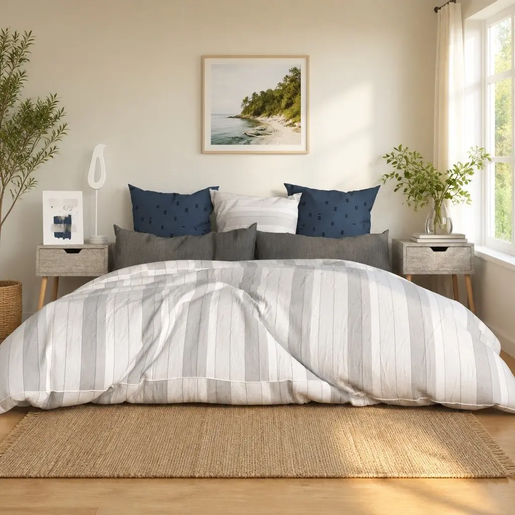 Bedside Cabinets Set of 2 Engineered Wood Grey 40x40x56 cm Nightstand