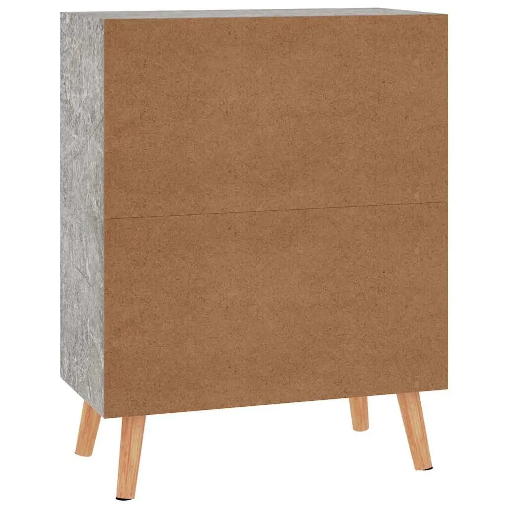 Sideboard Storage Cabinet Grey Engineered Wood Living Room Cupboard