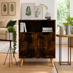 Sideboard Storage Cabinet Brown Engineered Wood Living Room Furniture Cupboard