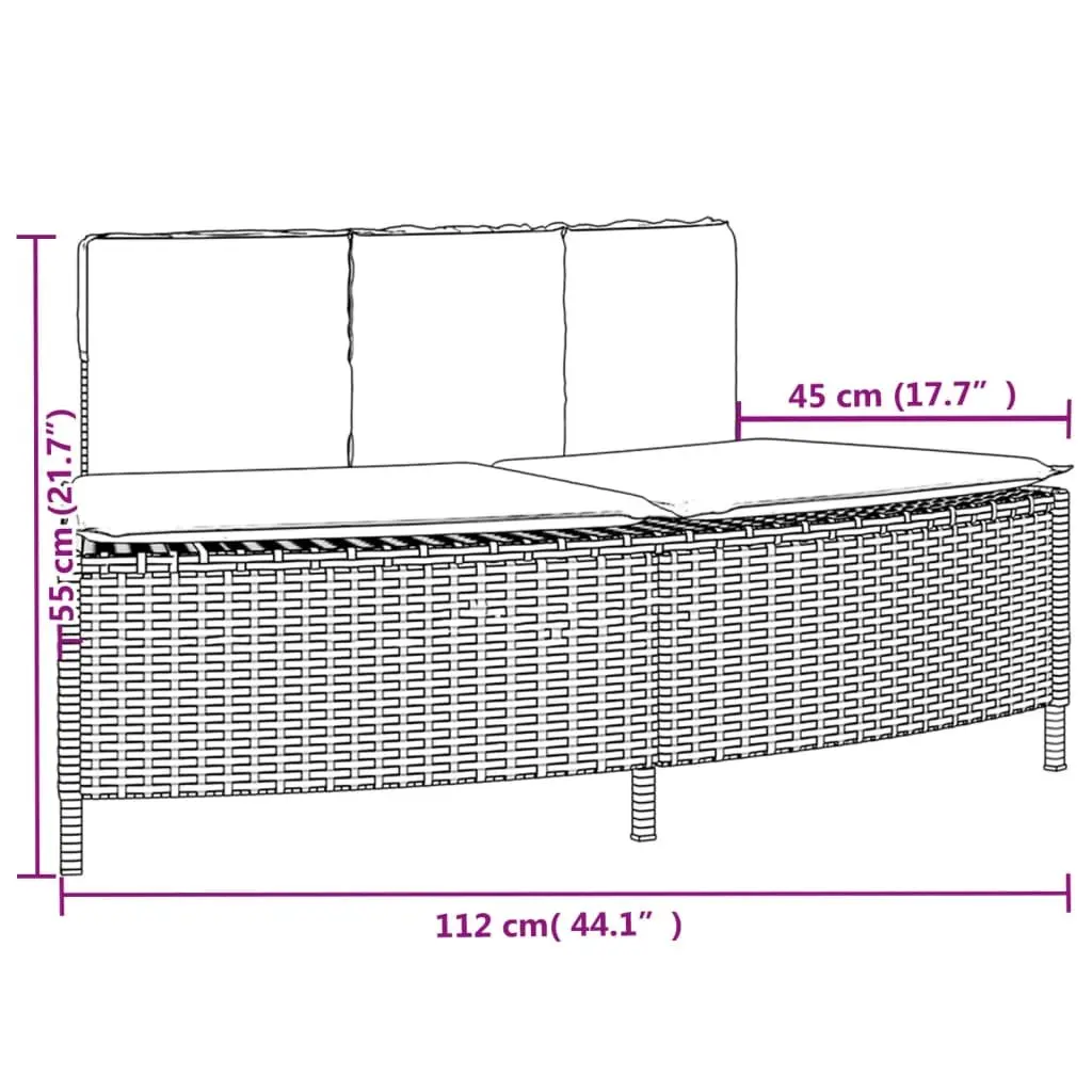 Hot Tub Surround Poly Rattan Spa Side Table with Acacia Wood Step Black