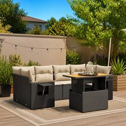 7 Piece Garden Sofa Set Outdoor Furniture Patio Lounge Dining with Cushions