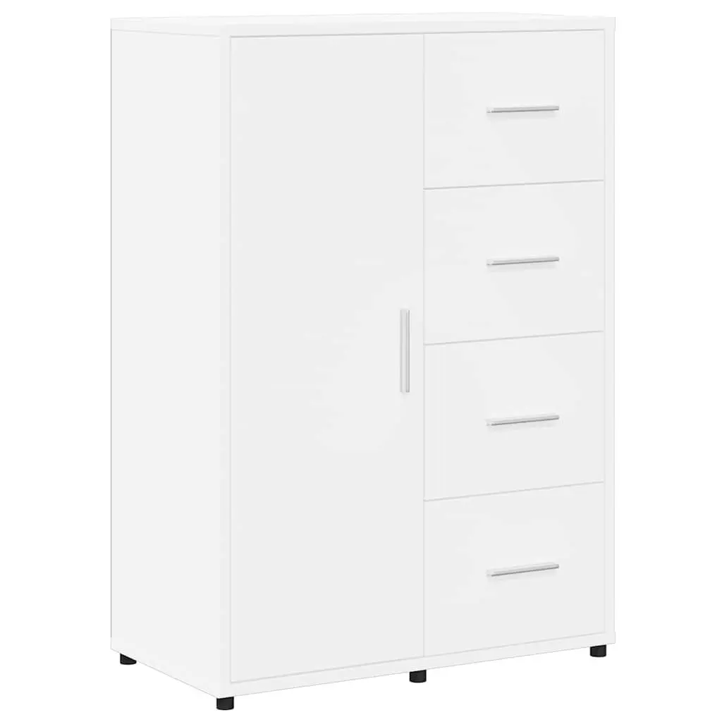 Sideboard Storage Cabinet Engineered Wood 60x31x84 cm White Set of 2