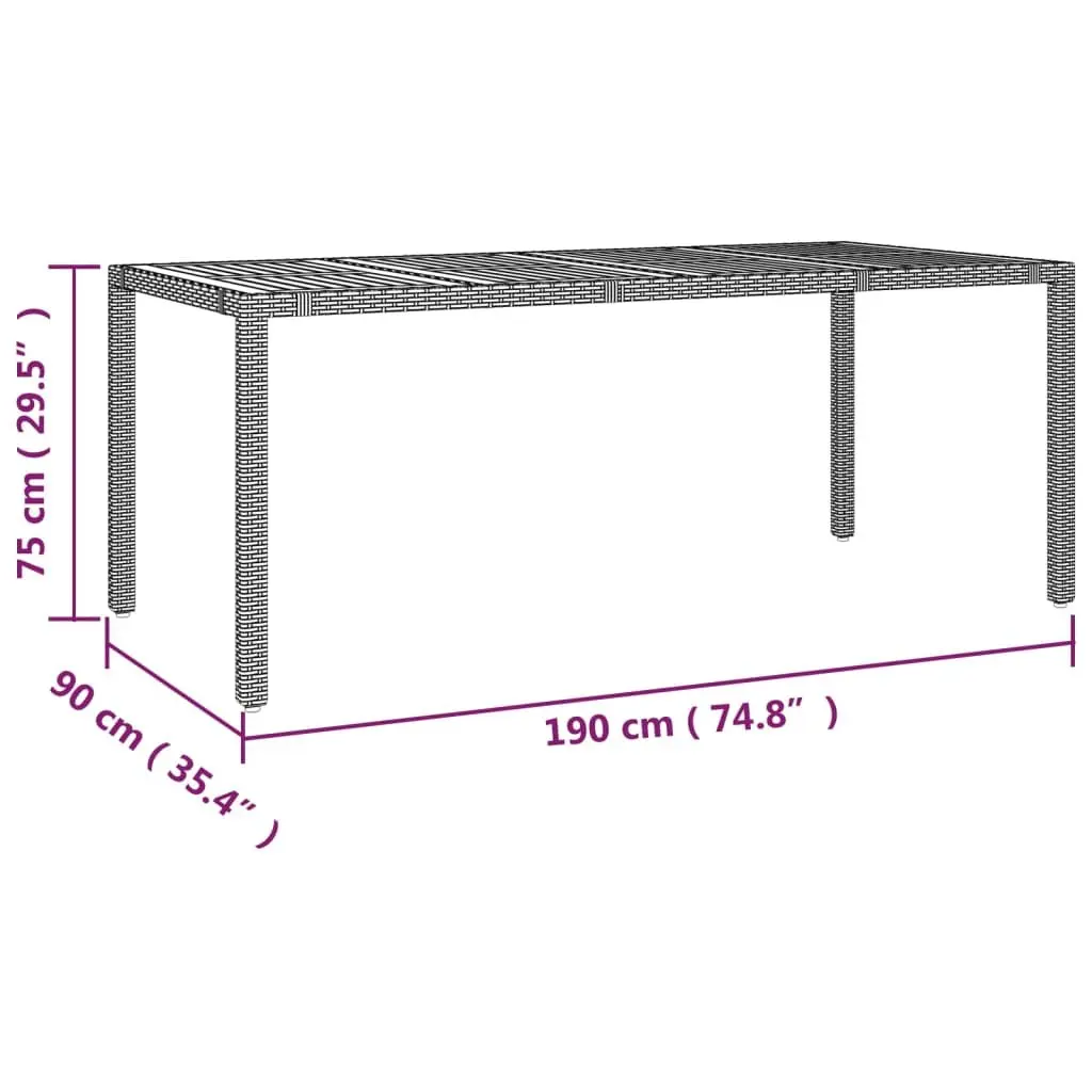 Garden Bistro Set 7 Piece Outdoor Furniture Cushions Grey Poly Rattan