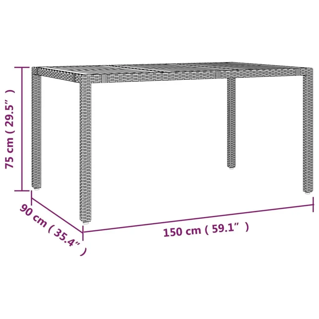5 Piece Garden Bistro Set Black Poly Rattan Outdoor Furniture with Cushions