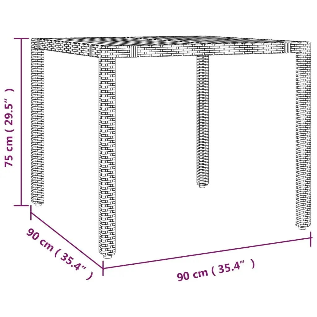 Garden Bistro Set 3 Piece Outdoor Furniture Grey Poly Rattan with Cushions