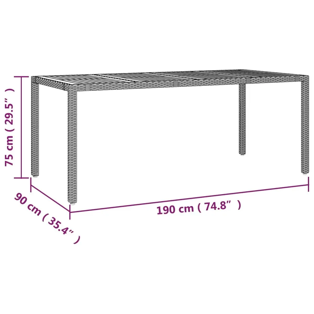 Garden Bistro Set 9 Piece Outdoor Furniture Grey Poly Rattan with Cushions Seat