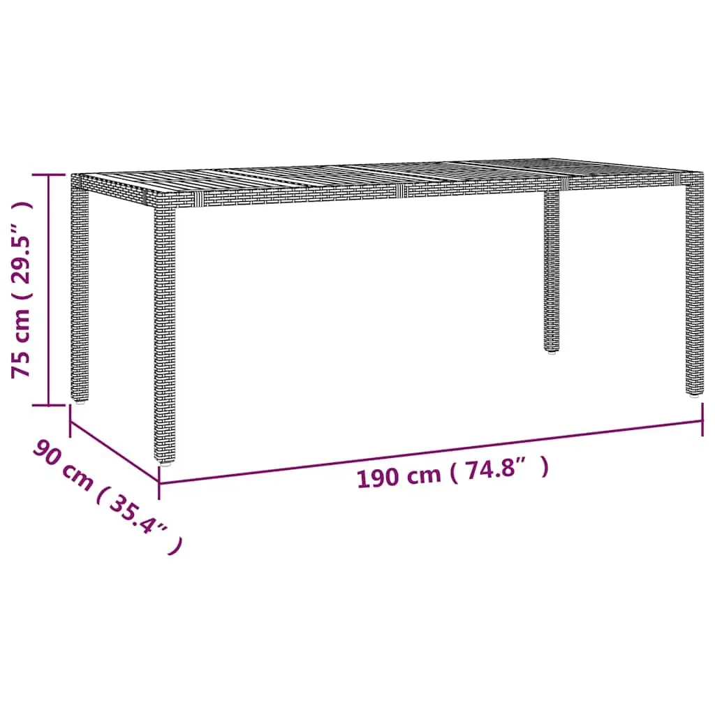 7 Piece Garden Bistro Set Outdoor Furniture Adjustable Backrest Grey Poly Rattan