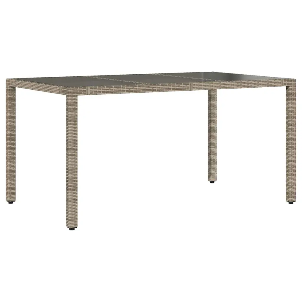 Outdoor Bistro Set 5 Piece Grey Poly Rattan Garden Furniture with Cushions