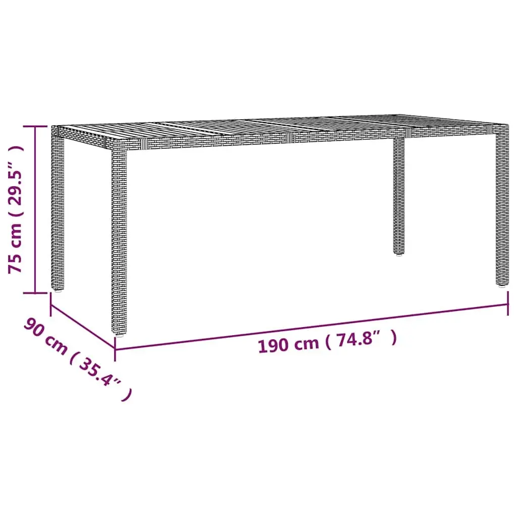 Garden Bistro Set 9 Piece Outdoor Furniture Grey Poly Rattan with Cushions