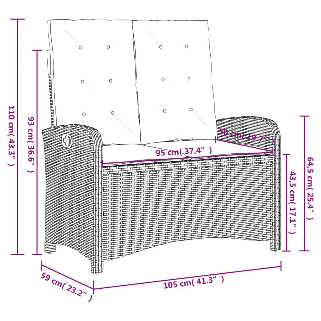 4 Piece Garden Dining Set Outdoor Furniture with Cushions Black Poly Rattan