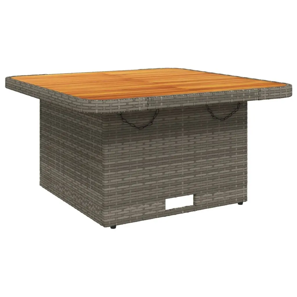 Garden Dining Set 3 Piece Outdoor Furniture Grey PE Rattan with Cushions