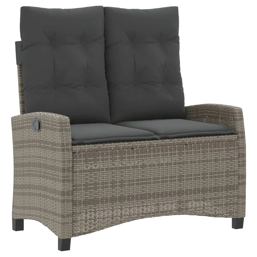 Garden Dining Set 4 Piece Grey PE Rattan Outdoor Patio Furniture with Cushions