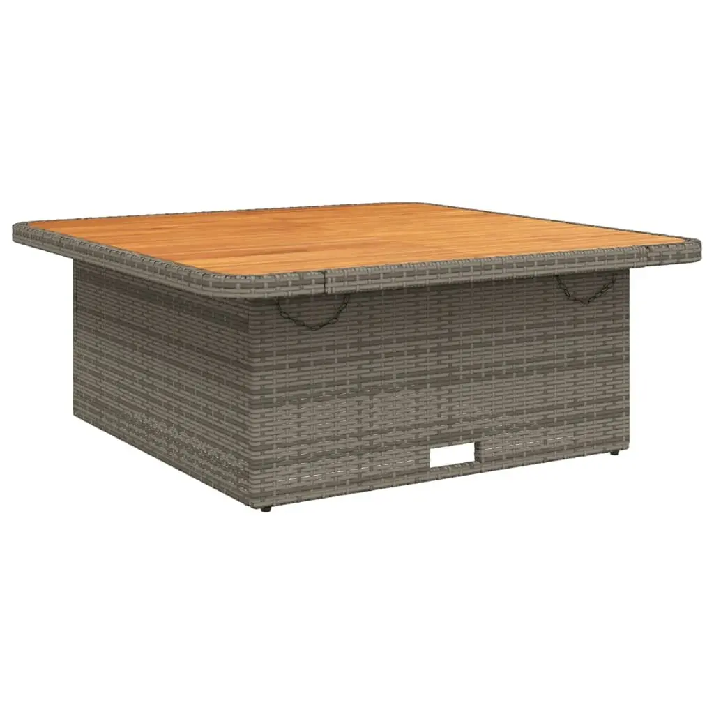 Garden Dining Set 4 Piece Grey PE Rattan Outdoor Patio Furniture with Cushions