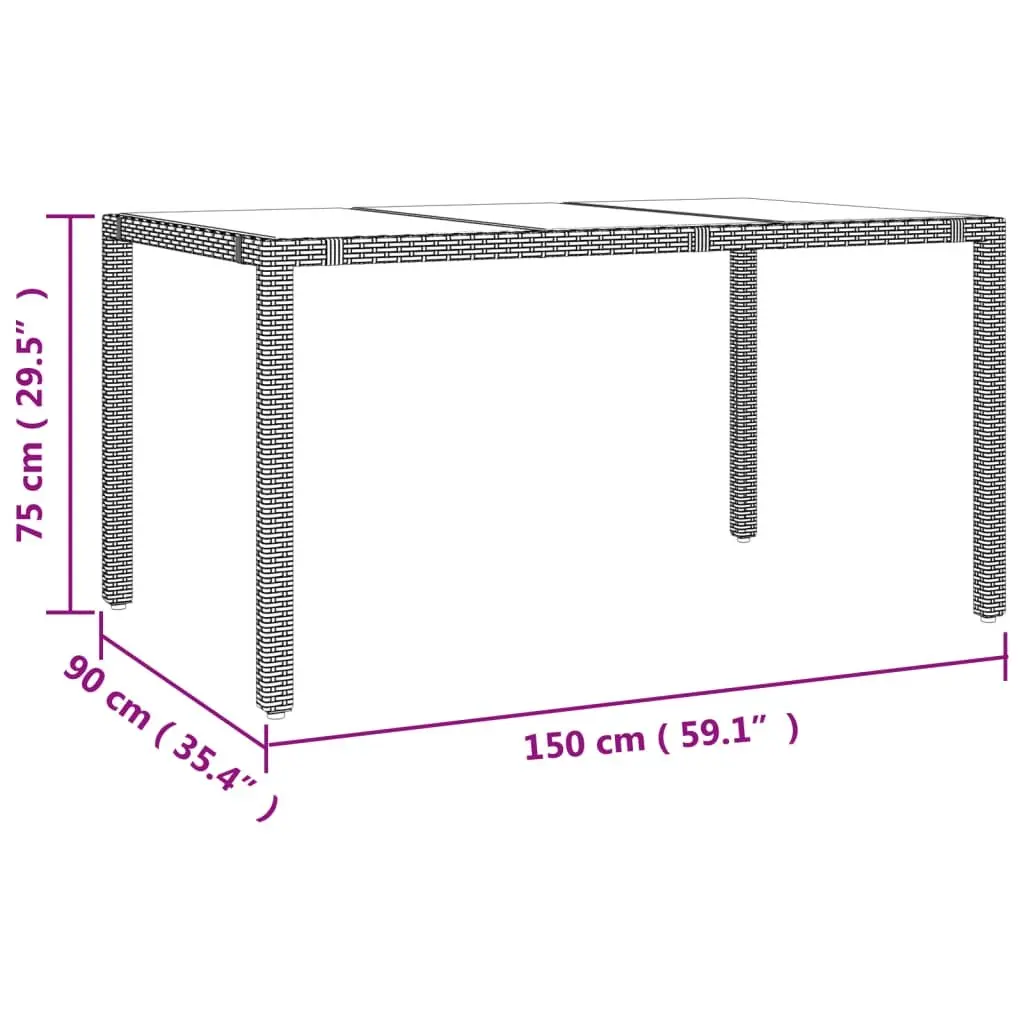 Garden Dining Set 5 Piece Outdoor Furniture Black Poly Rattan Chairs Table