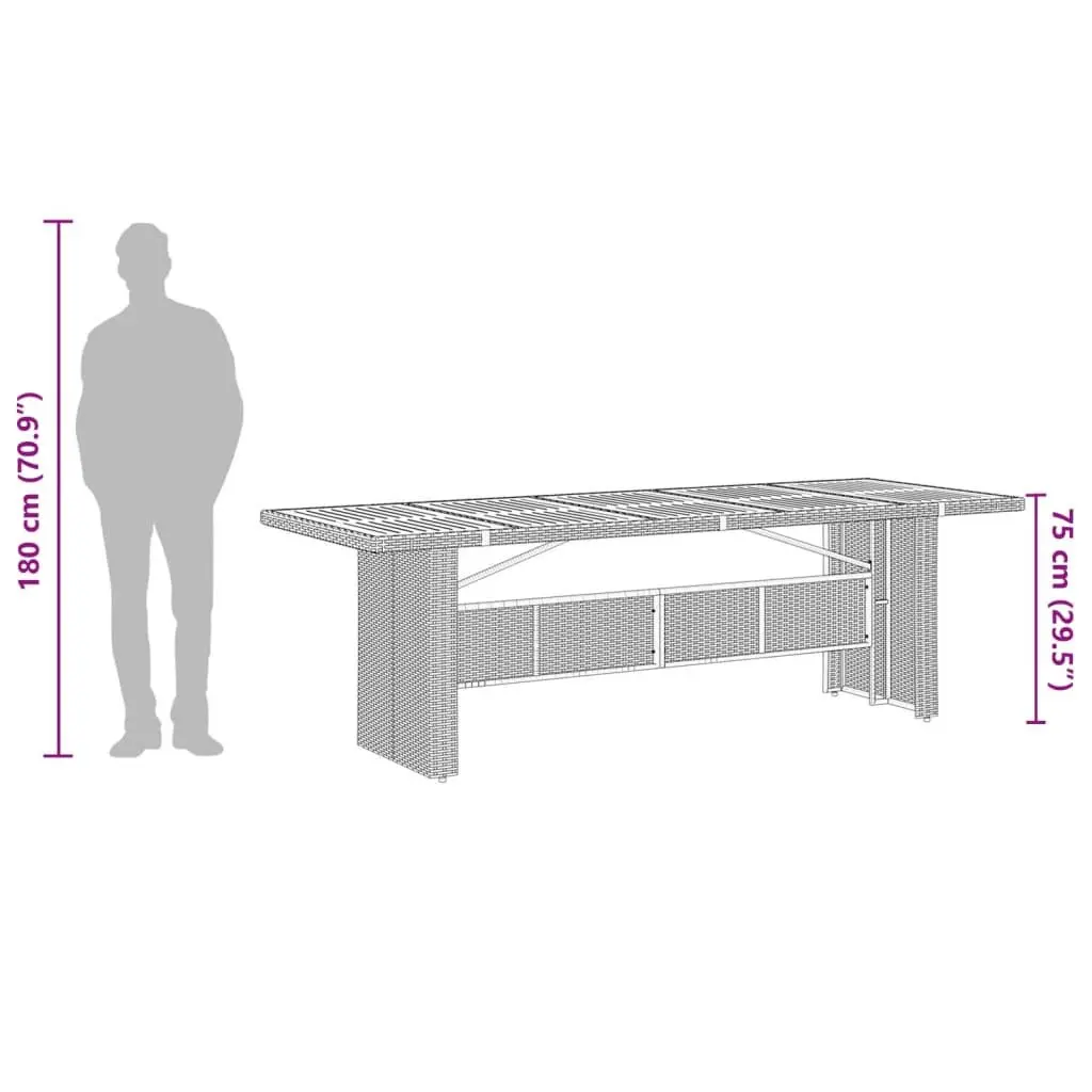 7 Piece Garden Dining Set Grey Poly Rattan Outdoor Furniture with Cushions