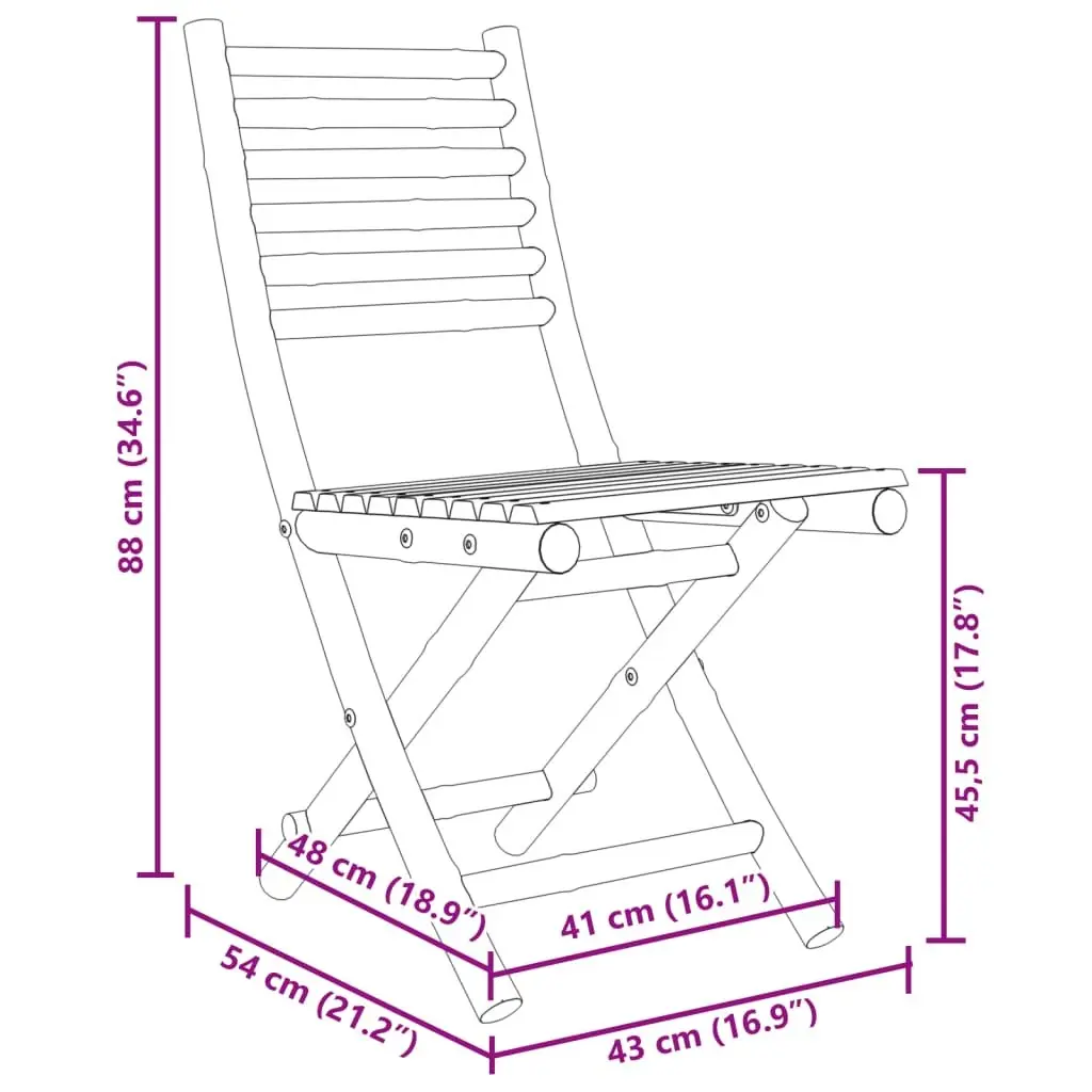 Garden Dining Set 5 Piece Outdoor Furniture Foldable Chairs Table Backrest