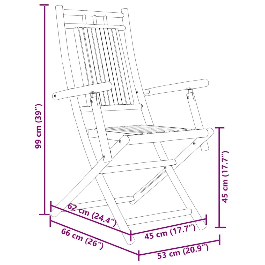 3 Piece Bistro Set Foldable Garden Furniture Brown Outdoor Patio Chairs Table