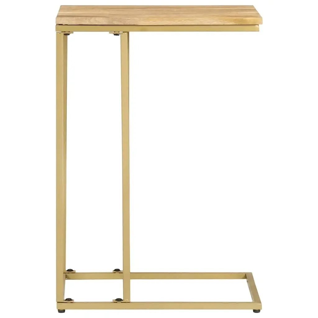 Side Table Solid Mango Wood Natural Finish 35x45x65cm Brown