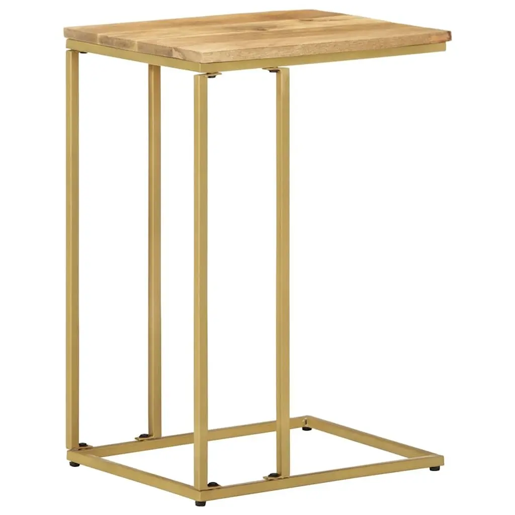 Side Table Solid Mango Wood Natural Finish 35x45x65cm Brown