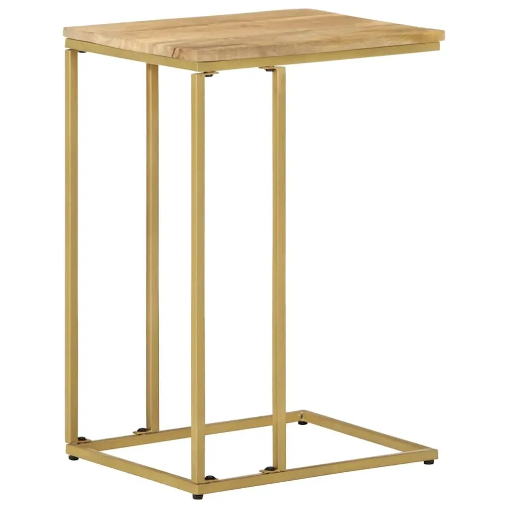 Side Table Solid Mango Wood Natural Finish 35x45x65cm Brown