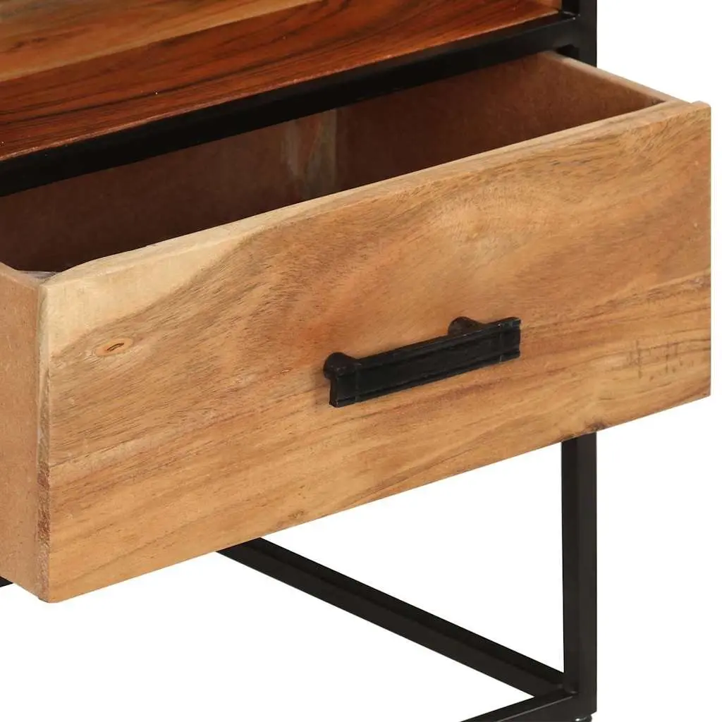 Bedside Table Solid Acacia Wood Nightstand 40x30x50 cm Brown