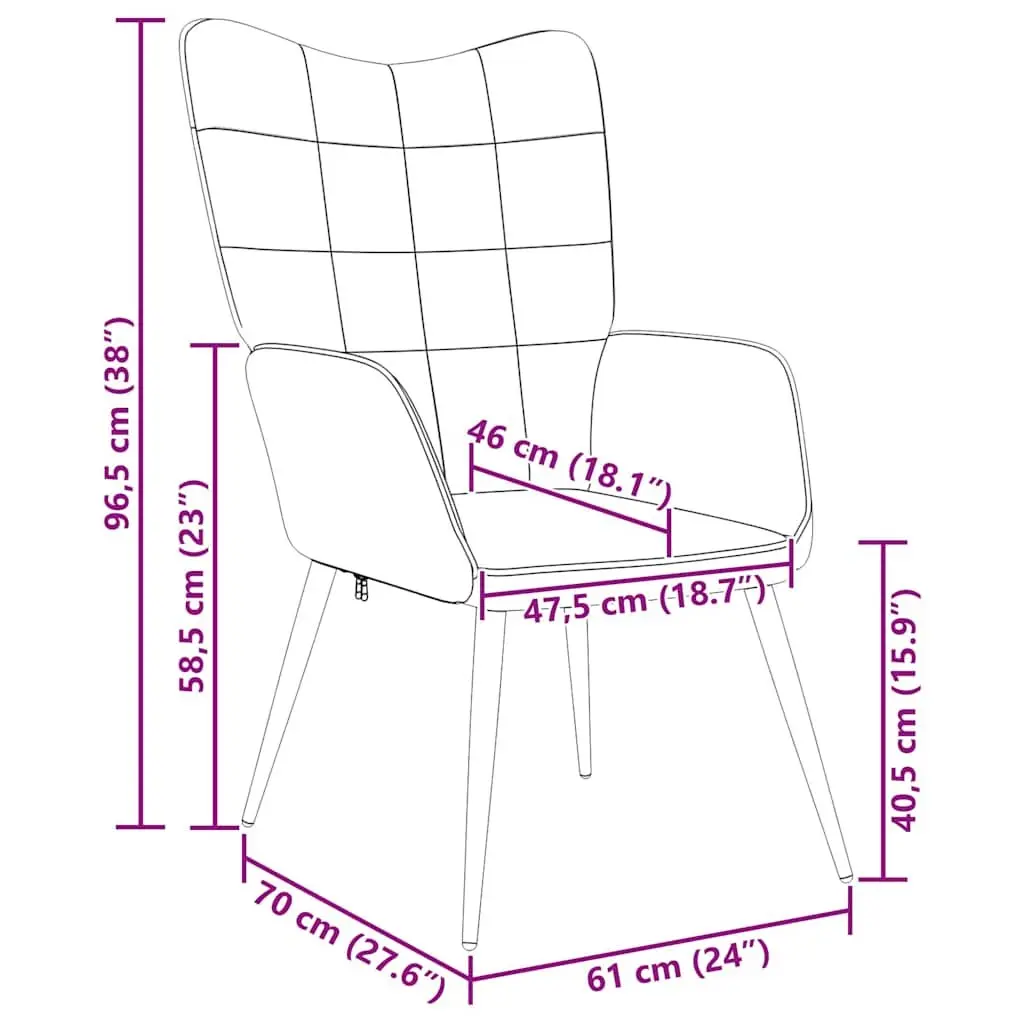 Armchair Padded Foam Upholstered Cream Fabric Modern Lounge Chair