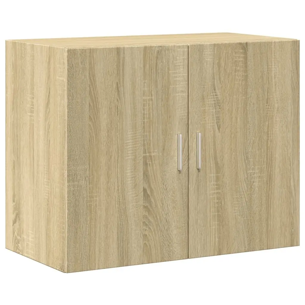 Highboard Storage Cabinet Brown Engineered Wood Sonoma Oak Shelves Doors