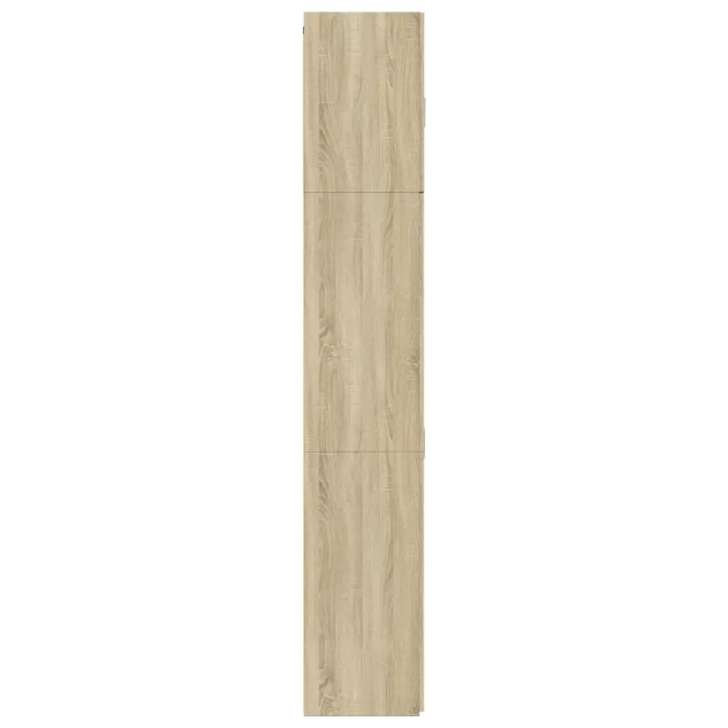 Highboard Storage Cabinet Brown Engineered Wood Sonoma Oak Shelves Doors