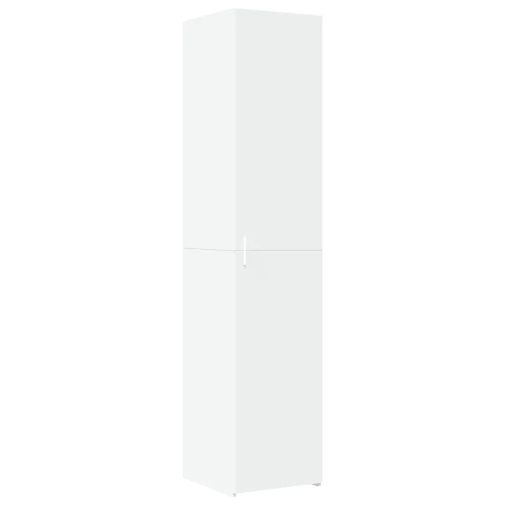 Highboard Storage Cabinet Engineered Wood White 40 x 42.5 x 185 cm