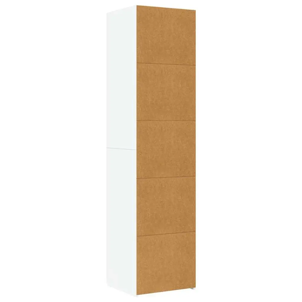 Highboard Storage Cabinet Engineered Wood 45x42.5x185cm White