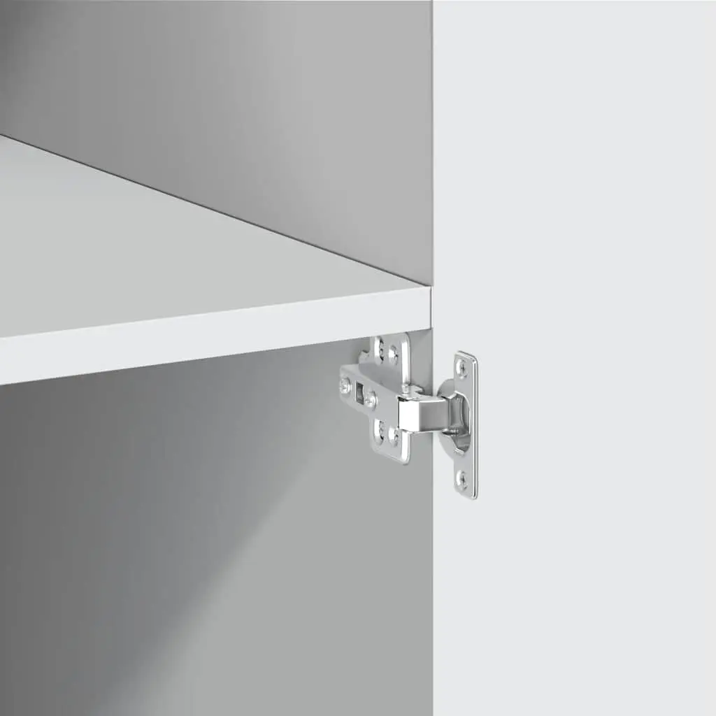 Highboard Storage Cabinet Engineered Wood 70x42.5x185cm White