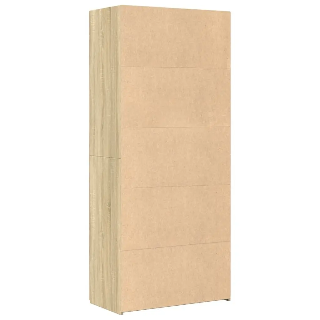 Highboard Storage Cabinet Engineered Wood Brown 80 x 42.5 x 185 cm