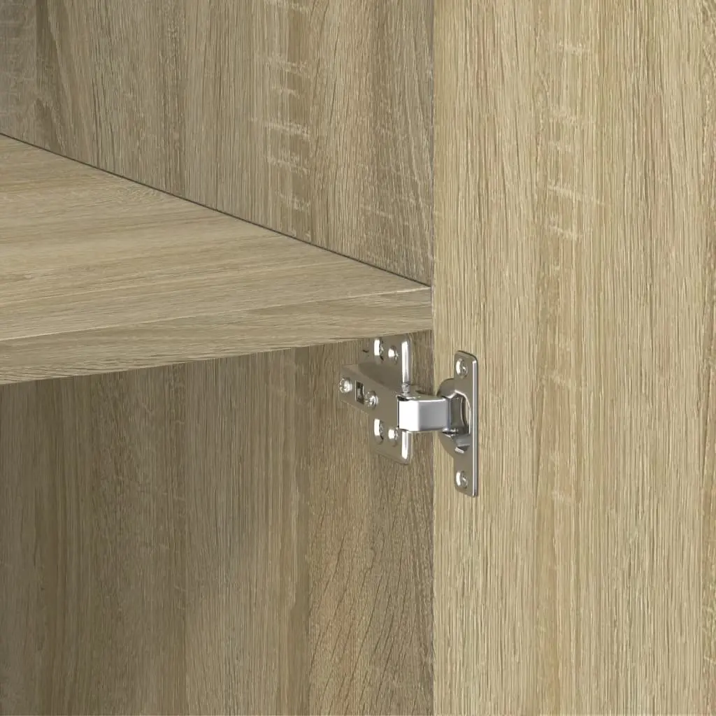 Highboard Storage Cabinet Engineered Wood Brown 80 x 42.5 x 185 cm